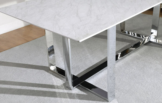 White Metal Dinning Table