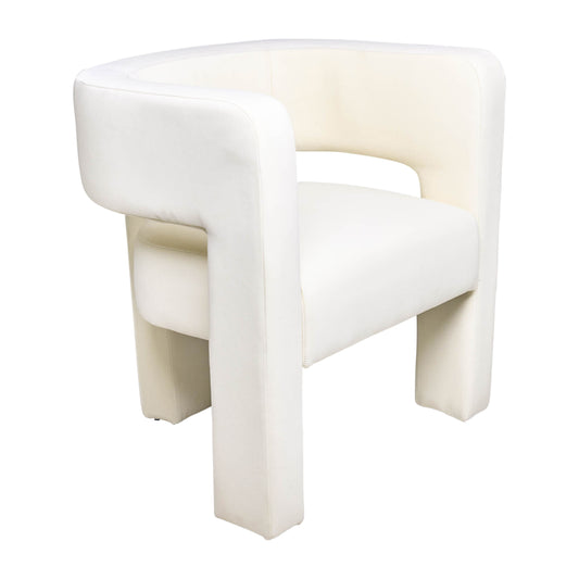 Round Back Chair - Ivory