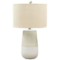 Shavon - Beige / White - Ceramic Table Lamp