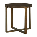 Balintmore - Brown / Gold Finish - Round End Table