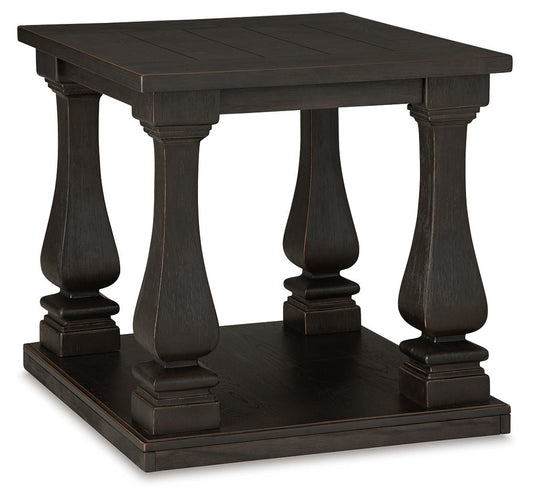 Wellturn - Black - Rectangular End Table