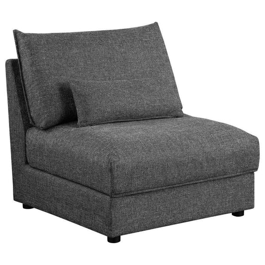Sasha - Armless Chair - Barely Black