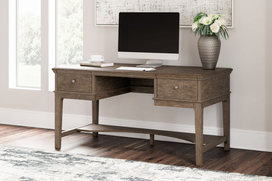 Janismore - Weathered Gray - Home Office Storage Leg Desk